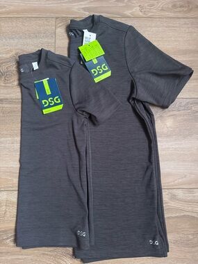 DSG 2 kids Short Sleeve Crew T-Shirt Drifit training Gray size XS, L bundle